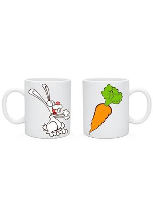 Парные кружки "заяц и морковка" (частичная, или полная предоплата)