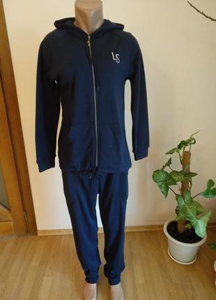 Костюм спортивный утепленный, на меху женский трикотажный больших размеров nn