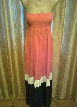 Сарафан летний  цветной в пол