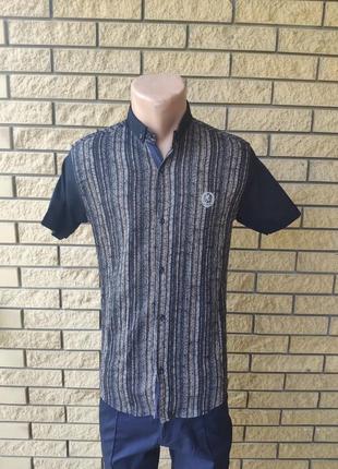 Рубашка мужская летняя коттоновая стрейчевая брендовая высокого качества cobra, турция