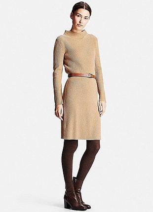 Теплое платье в рубчик uniqlo 2