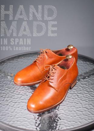 Дербі ручної роботи, іспанія 42р шкіряні туфлі чоловічі1 фото