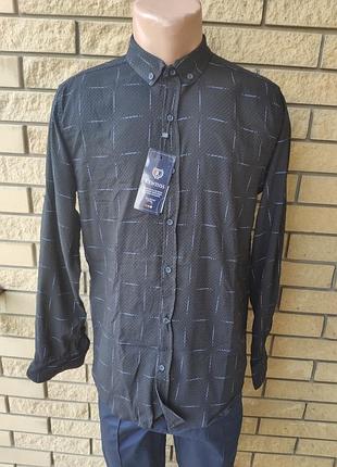 Рубашка мужская коттоновая стрейчевая брендовая высокого качества rewinss, турция