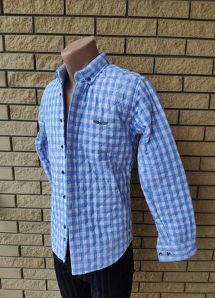 Рубашка мужская теплая стеганая на синтепоне коттоновая брендовая высокого качества online, турция2 фото