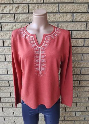 Светр, кофта жіноча брендовий високої якості з орнаментом r.leezio, туреччина