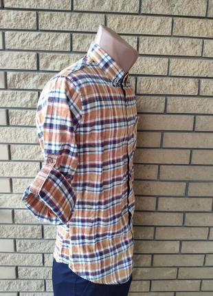 Рубашка мужская байковая коттоновая брендовая высокого качества complo, турция4 фото