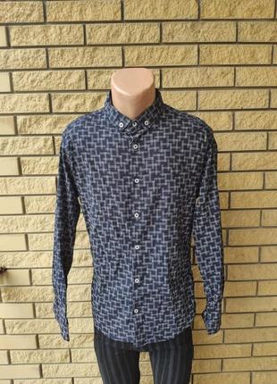 Рубашка мужская стрейчевая коттоновая брендовая высокого качества fossiya, турция