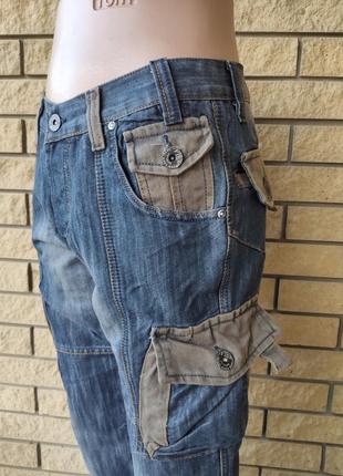Джинсы мужские коттоновые с накладными карманами карго, (есть большие размеры) dublai, турция5 фото