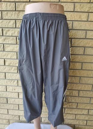 Бриджи мужские спортивные плащевка, есть  большие размеры, пояс на резинке (со шнурком) adidas