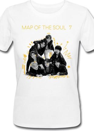 Женская футболка bts bangtan boys - map of the soul: 7 (белая)1 фото
