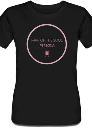 Женская футболка bts bangtan boys - map of the soul: persona (чёрная)