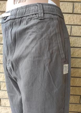 Джоггеры, джинсы с поясом  на резинке  унисекс, накладные карманы карго,  большие размеры nn3 фото