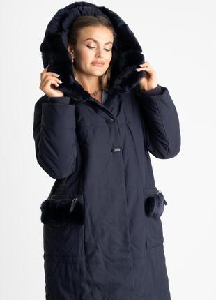 Куртка женская зимняя на холлофайбере, есть большие размеры  retto4 фото