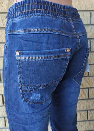 Джоггеры, джинсы с поясом  на резинке зимние утепленные, на флисе, стрейчевые  унисекс bagrbo6 фото