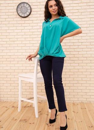 Блуза жіноча колір бірюзовий3 фото