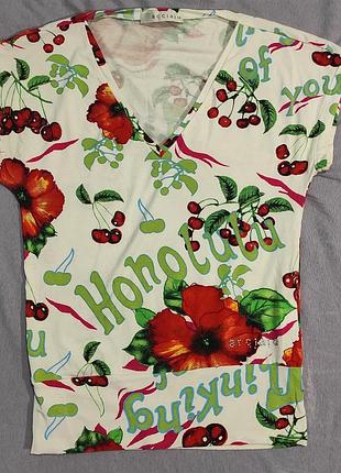Майка блуза с вишнями