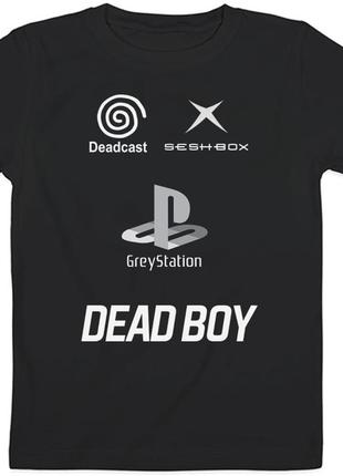 Детская футболка bones / sesh - deadboy greystation seshbox deadcast (чёрная)