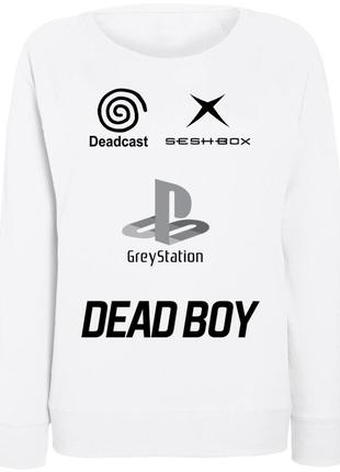 Женский свитшот bones / sesh - deadboy greystation seshbox deadcast (белый)