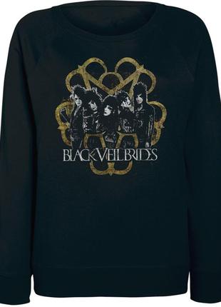 Женский свитшот black veil brides - group shot with logo below (чёрный)