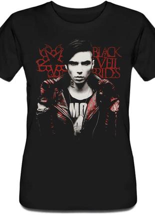 Женская футболка black veil brides - andy biersack (чёрная)