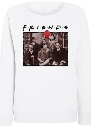 Женский свитшот friends - horror (белый)