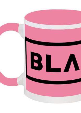 Кружка blackpink - black logo - pink (розовая)