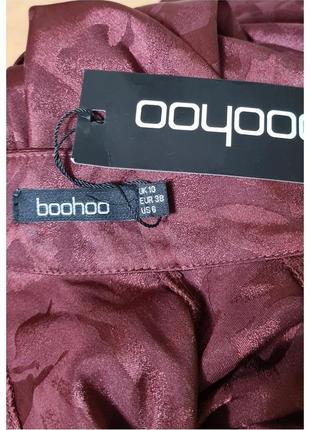 Стильное легкое платье в стиле бохо из жаккарда с открытой спиной boohoo8 фото