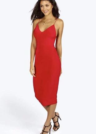 Платье миди на бретелях 4
