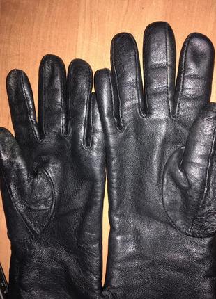 Шкіряні зимові рукавички 8 розмір2 фото