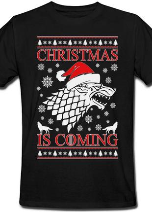 Футболка новогодняя game of thrones - christmas is coming (чёрная)