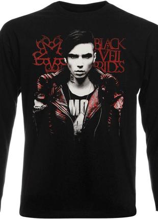 Футболка с длинным рукавом black veil brides - andy biersack (чёрная)