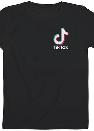 Детская футболка fat cat tiktok - little logo (чёрная)