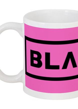 Кружка blackpink - black logo - pink (белая)