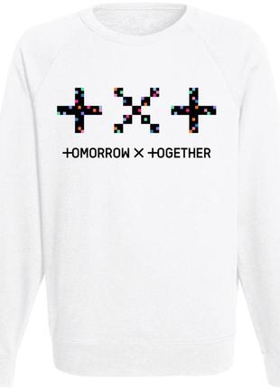 Свитшот tomorrow x together - logo (белый)1 фото