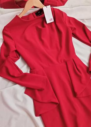 Винно-красное платье от h&m 3