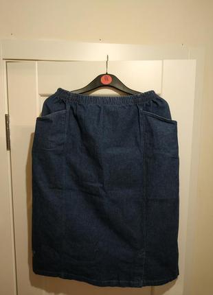 Джинсовая юбка,большой размер,високий рост.1 фото