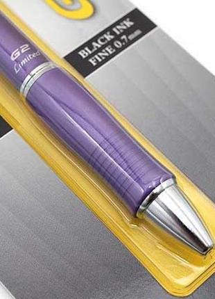 В наявності pilot g2 limited metallic gel pen 0.7 mm purple body ручка гелева + два стрижня + тетрад1 фото