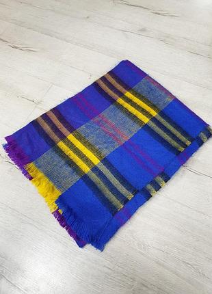 Шарф кашемир фиолетово-желтый