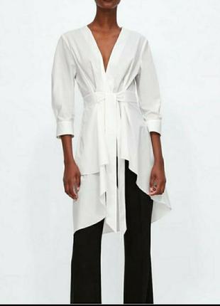 Ассиметрическая рубашка платье от zara