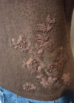 Брендовая укороченная шерстяная кофта  с вышивкой tony cohen4 фото