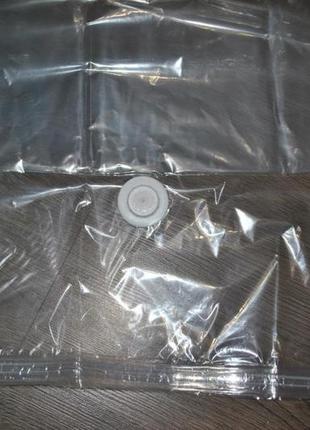 Вакуумний прозорий пакет для зберігання одягу і речей vacum bag 80х120см комплект з 10шт2 фото