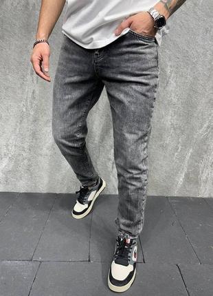 Мужские мом джинсы серые1 фото