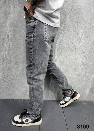 Чоловічі мом джинси сірі2 фото