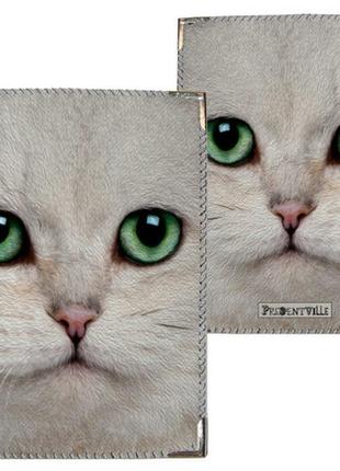 Обложка на паспорт серьезный кот (pd_14s069_se)1 фото