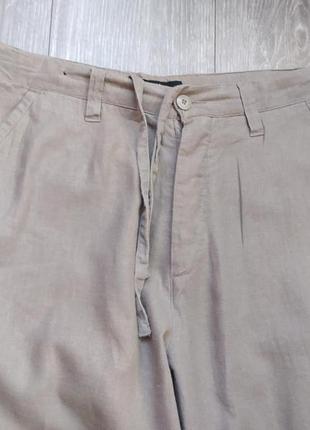 Чоловічі брюки, штани льон! довжина 116см, б/у6 фото