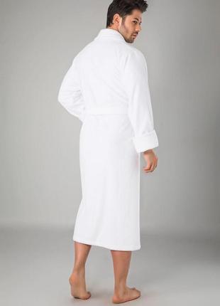Махровий халат унісекс nusa, білий2 фото