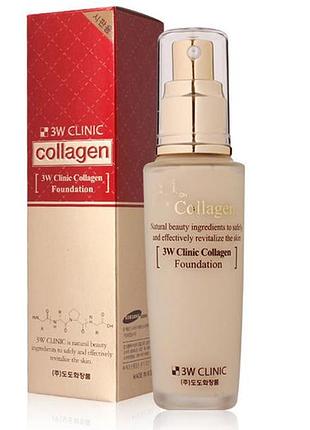 3w clinic collagen тональний крем для обличчя, 50 мл