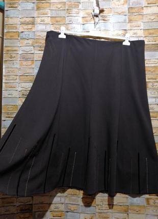 Длинная юбка шоколадного цвета2 фото