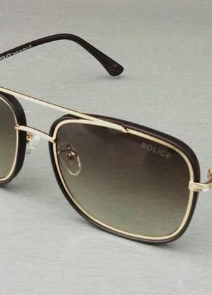 Police стильні сонцезахисні окуляри унісекс коричневі з градієнтом