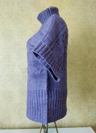 Туника свитер платье из натуральной шерсти, 100% шерсть, теплый свитер туника натуральная шерсть2 фото